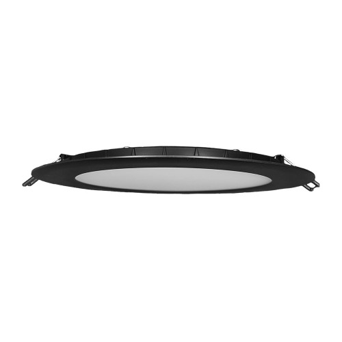 LB8R/30K/BK - 8" Round Economy 18W LED 3000K Black 110¡ 1200 lm Type IC Air-Tight Wet ES CRI 80 - Lotus LED Lights