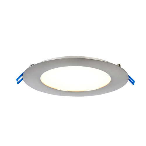 LL6R-50K-BN - 6" Round Super Thin 17W LED 5000K Brushed Nickel 110¡ 1050lm Type IC Air-Tight Wet ES CRI 90+ - Lotus LED Lights