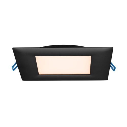 LL6S-30K-BK - 6" Square Super Thin 17W LED 3000K Black 110¡ 1050 lm Type IC Air-Tight Wet ES CRI 80 - Lotus LED Lights