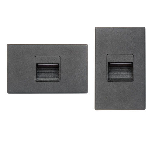 LSD09-5CCT-BK - Step Light Black 120V 3W 5CCT 27-30-35-40-50K Dimmable 90 lm Horizontal or Vertical Install Wet CRI 90+ - Lotus LED Lights