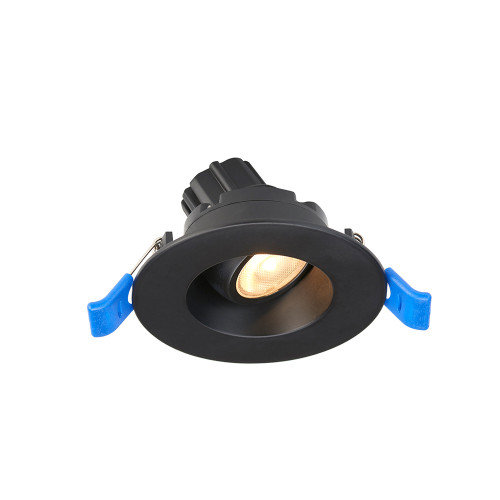 LRG2-30K-BK - 2" Round Regressed Gimbal 5W LED 3000K Black 24¡ 400 lm Type IC Air-Tight Wet CRI 90+ - Lotus LED Lights