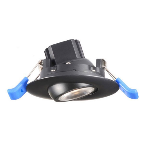 LL2G24V-27K-BK - 2" 24V Not Dim Round Eyeball Gimbal 5W LED 2700K Black 24¡ 380 lm Type IC Air-Tight Wet CRI 90+ - Lotus LED Lights