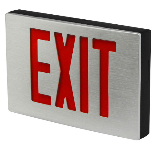 Best Lighting Products KXTEU1RBASDT2C-277-TP-USA Die-Cast Aluminum Exit Sign, Single Face, Red Letter, AC Only, Self Diagnostics, Tamper Proof