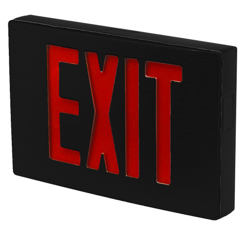 Best Lighting Products KXTEU3RAB2C-120 Die-Cast Aluminum Exit Sign, Universal Face, Red Letter, AC Only