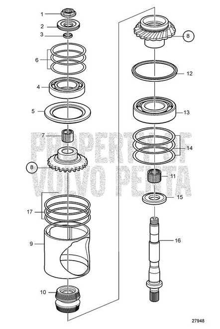 Ball Bearing (V2) - Volvo Penta (11018)