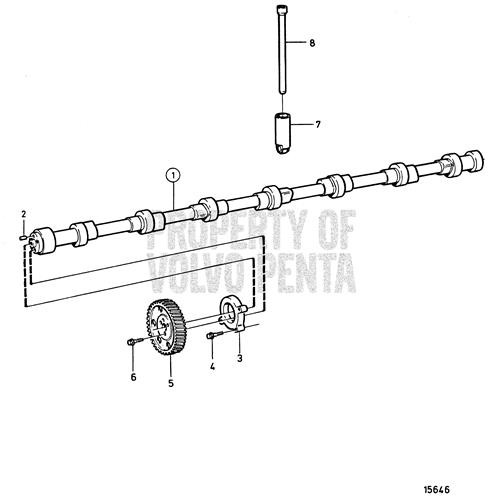 Camshaft(V2) - Volvo Penta (1543704)