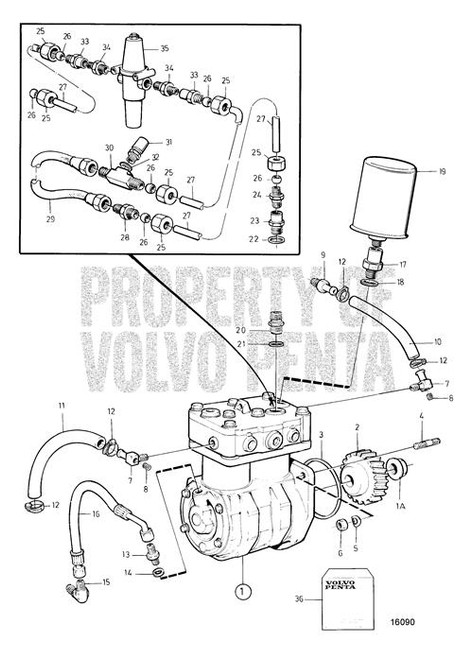 Compressor(V2) - Volvo Penta (1626060)