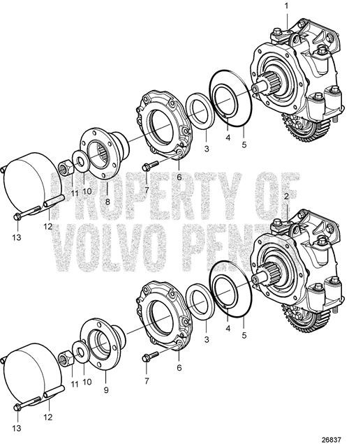 Companion Flange (V2) - Volvo Penta (1667973)