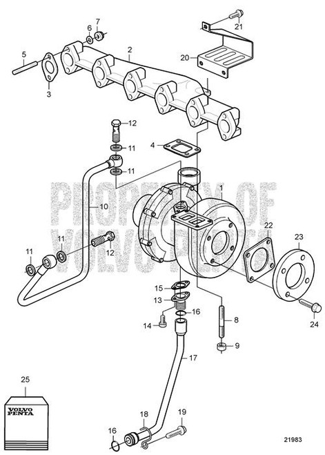 Turbocharger(V2) - Volvo Penta (20405585)