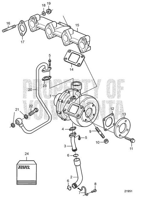 Turbocharger(V2) - Volvo Penta (20405604)