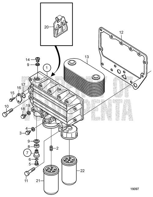 Oil Cooler(V2) - Volvo Penta (20715675)
