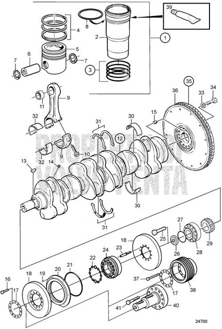 Companion Flange(V2) - Volvo Penta (21243814)