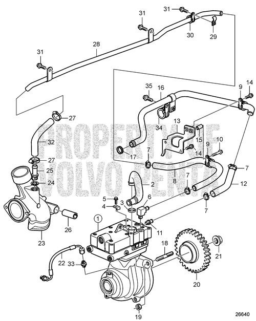 Coolant Pipe(V2) - Volvo Penta (21350611)