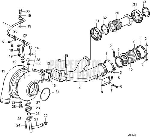 Pressure Hose(V2) - Volvo Penta (21382624)