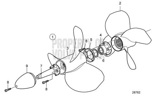 Q2 REAR Nibral Four Blade Aluminum DUOPROP (21433612)