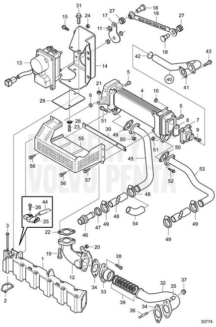 Pipe (V2) - Volvo Penta (21664667)