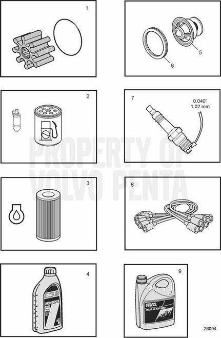 Spark Plug Kit - Volvo Penta (22431179)
