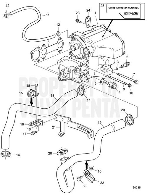 Heat Exchanger (V2) - Volvo Penta (22850978)