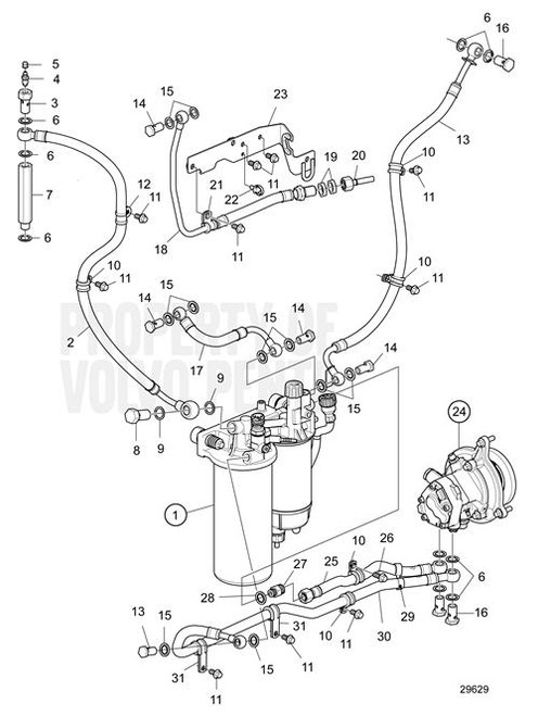 Fuel Hose(V2) - Volvo Penta (23158093)