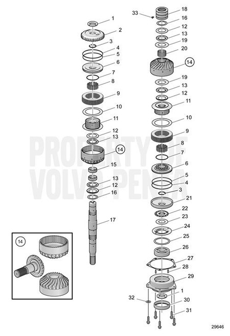 NEEDLE BEARING KIT  (V2) (23221285)