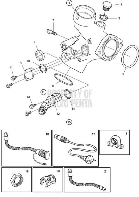 Antenna (V2) - Volvo Penta (23335037)