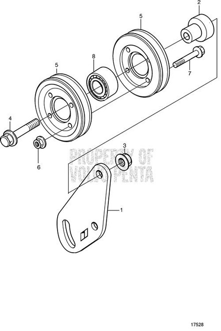 V-Belt Pulley(V2) - Volvo Penta (3195639)