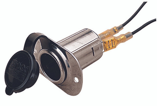 Chrome STEEL Power SOCKET 12 VOLT (426013-1)