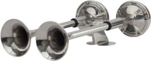 Stainless Steel COMPACT TRUMPET HORN TWIN (431620-1)