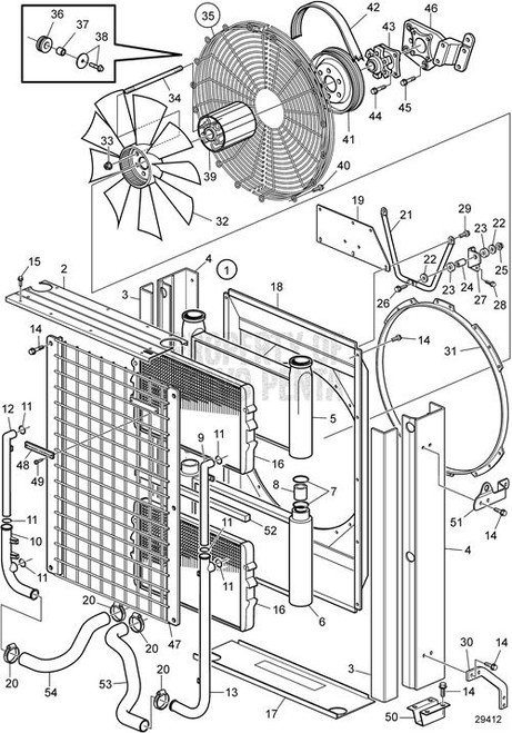 Radiator Piping(V2) - Volvo Penta (3587695)