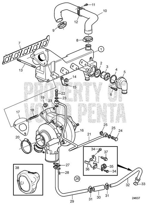 Pipe(V2) - Volvo Penta (3593533)