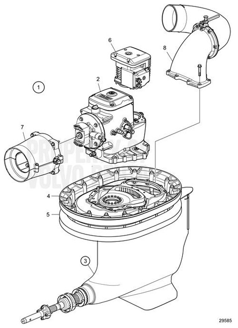 "Lower Gear, Exchange"(V2) - Volvo Penta (3801725)