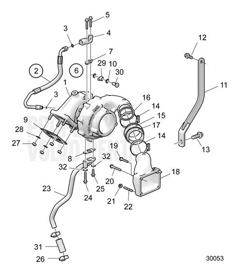 Turbocharger, Exchange(V2) - Volvo Penta (3801798)