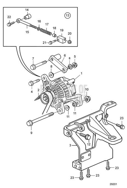 Belt Tensioner(V2) - Volvo Penta (3818375)