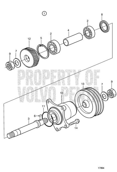 Bearing Housing(V2) - Volvo Penta (3828175)
