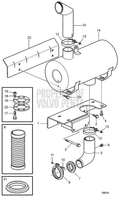 End Pipe(V2) - Volvo Penta (3838206)