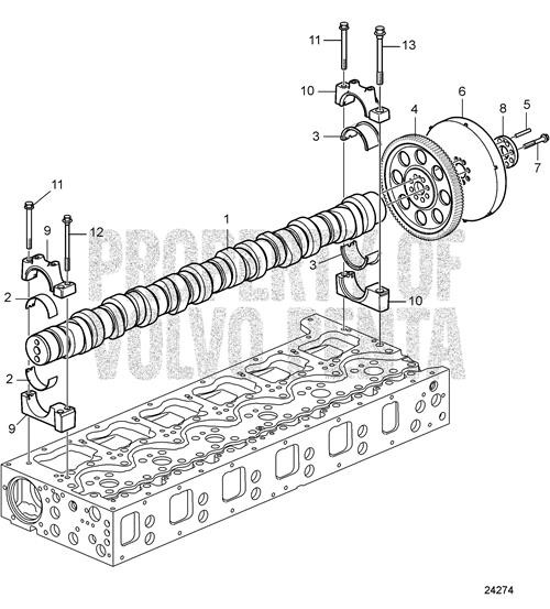 Camshaft(V2) - Volvo Penta (40005666)