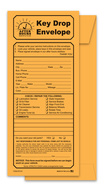 KEY DROP ENVELOP KRAFT (7215)