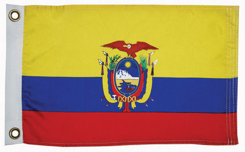 ECUADOR CIVIL  FLAG 12X18 (93187)