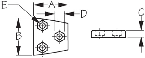 BACKING PLATE FOR Nylon Hinge (202539)