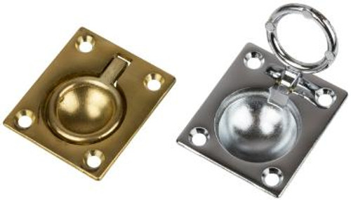 Chrome BRASS RING PULL - LARGE (222410-1)