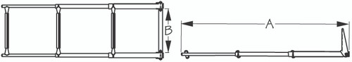 Stainless Steel TELESCOPIC 3-STEP LADDER (328213)
