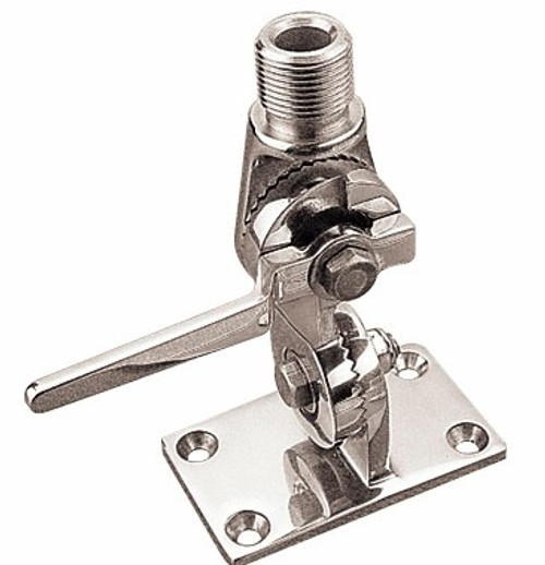 Stainless Steel Heavy Duty ANTENNA BASE DECK MOUNT (329235-1)