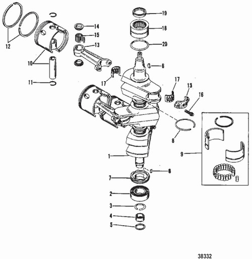 Piston Assembly-.015 - Quicksilver (9009A6)