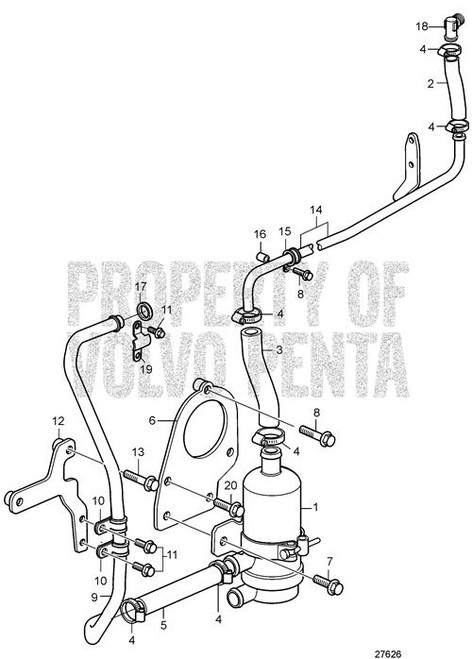 Clamp(V2) - Volvo Penta (952631)