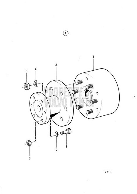 Hexagon Nut - Volvo Penta (955849)