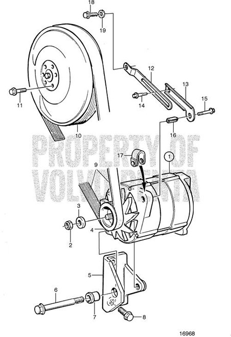 V-Ribbed Belt - Volvo Penta (978236)