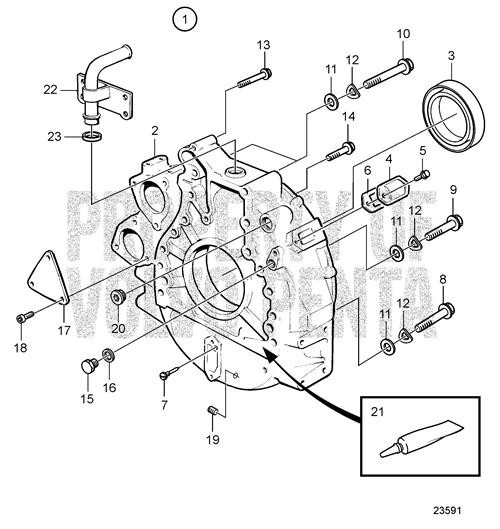 Flange Screw (Volv) Volvo Penta (V2) - Volvo Penta (984861)