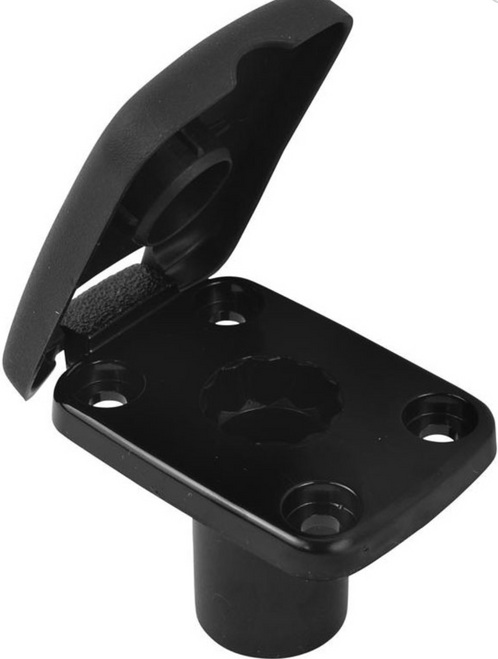 FLUSH MOUNT W/COVER BLK (5022-7)