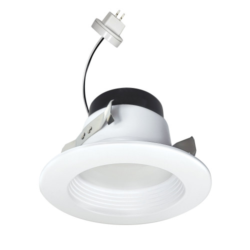 Nora Lighting NOXLV-4R2TWWW 4 in. Onyx 12Vac Retrofit Baffle, 800lm & 11W Selectable CCT - White