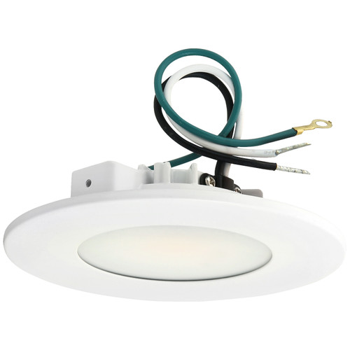 Sunlite 87689-SU 10W 3000K 120V 4" Round Flat Lens Downlight Junction Box/Retrofit with White Trim